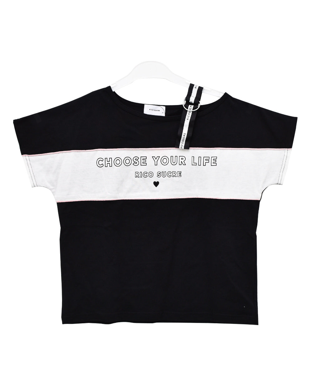 リコ シュクレ RiCO SUCRE ワンショルダードルマンスリーブTシャツ