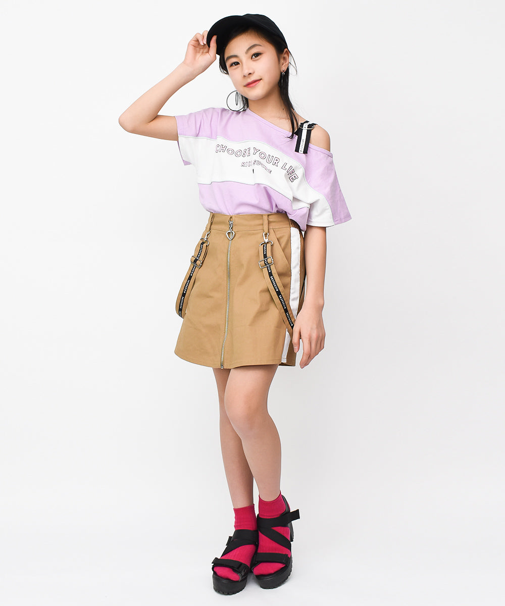 リコ シュクレ RiCO SUCRE ワンショルダードルマンスリーブTシャツ