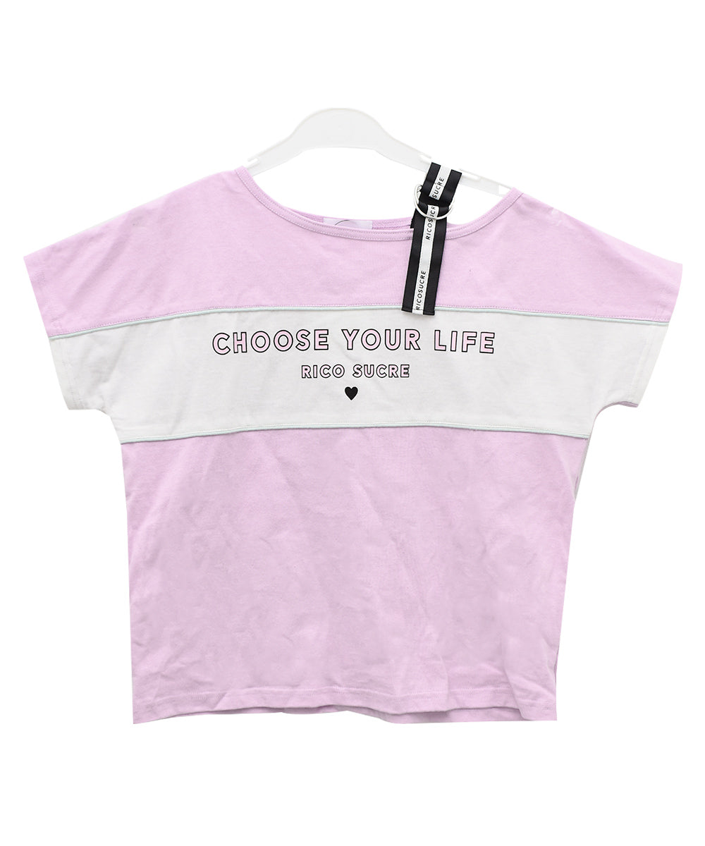 リコ シュクレ RiCO SUCRE ワンショルダードルマンスリーブTシャツ