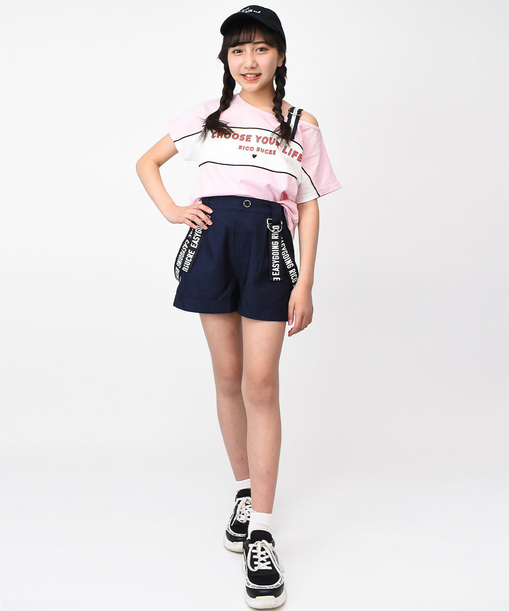 リコ シュクレ RiCO SUCRE ワンショルダードルマンスリーブTシャツ