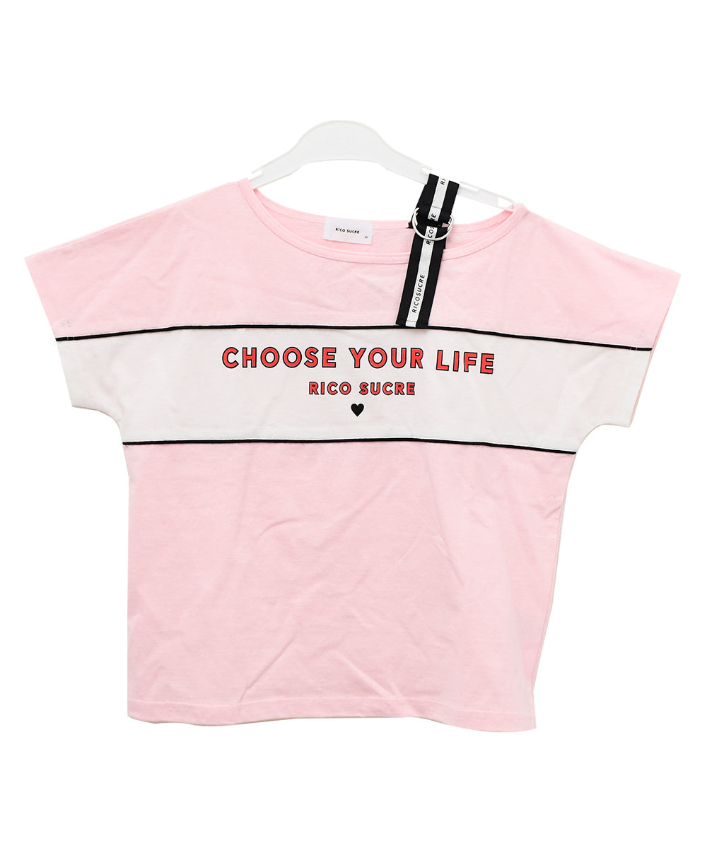 リコ シュクレ RiCO SUCRE ワンショルダードルマンスリーブTシャツ
