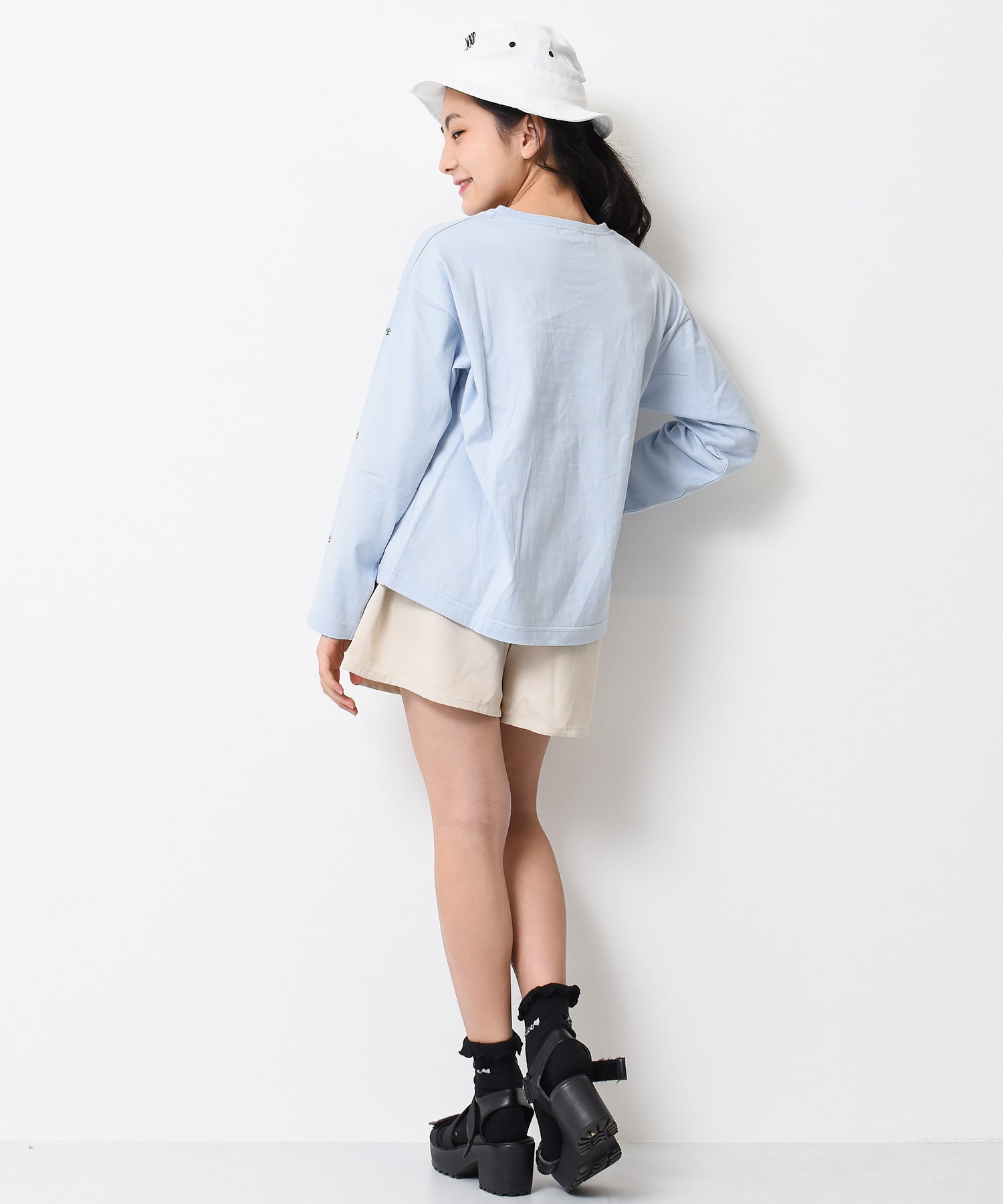 リコ シュクレ RiCO SUCRE チュールボックスアップリケロングTシャツ