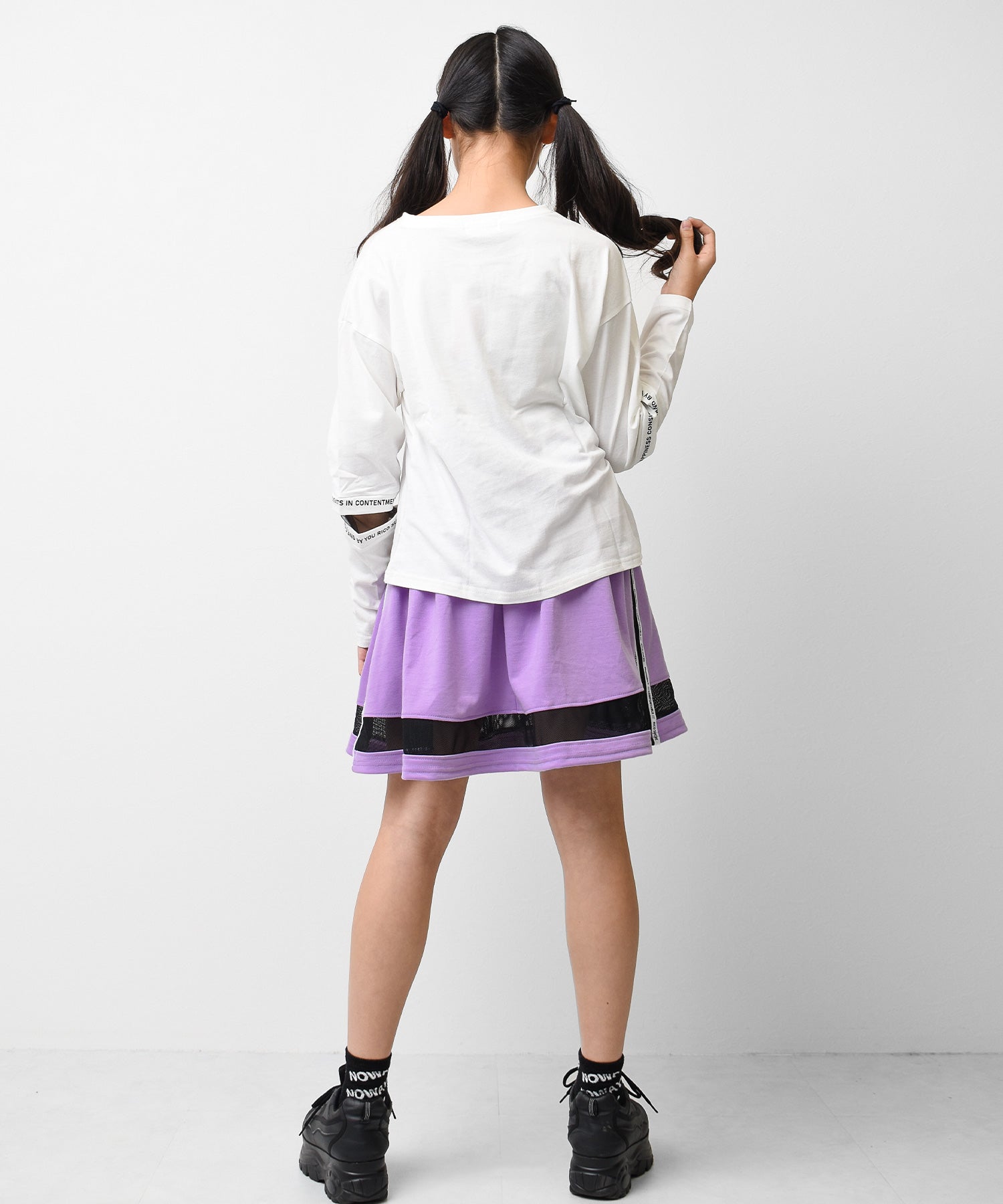 リコ シュクレ RiCO SUCRE 袖スリットロングTシャツ