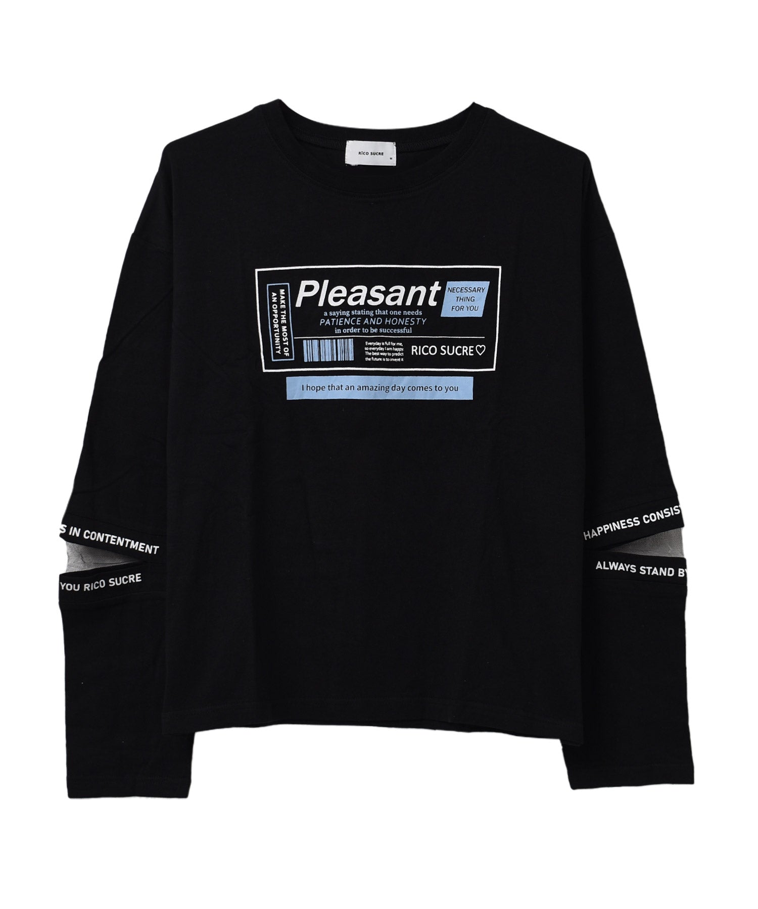 リコ シュクレ RiCO SUCRE 袖スリットロングTシャツ