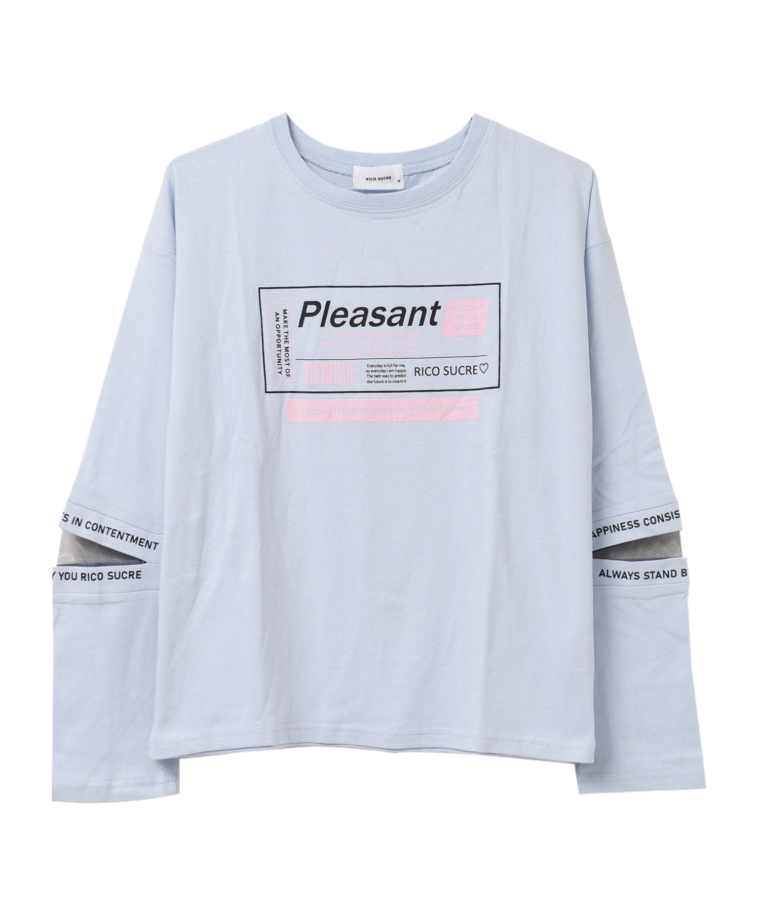 リコ シュクレ RiCO SUCRE 袖スリットロングTシャツ