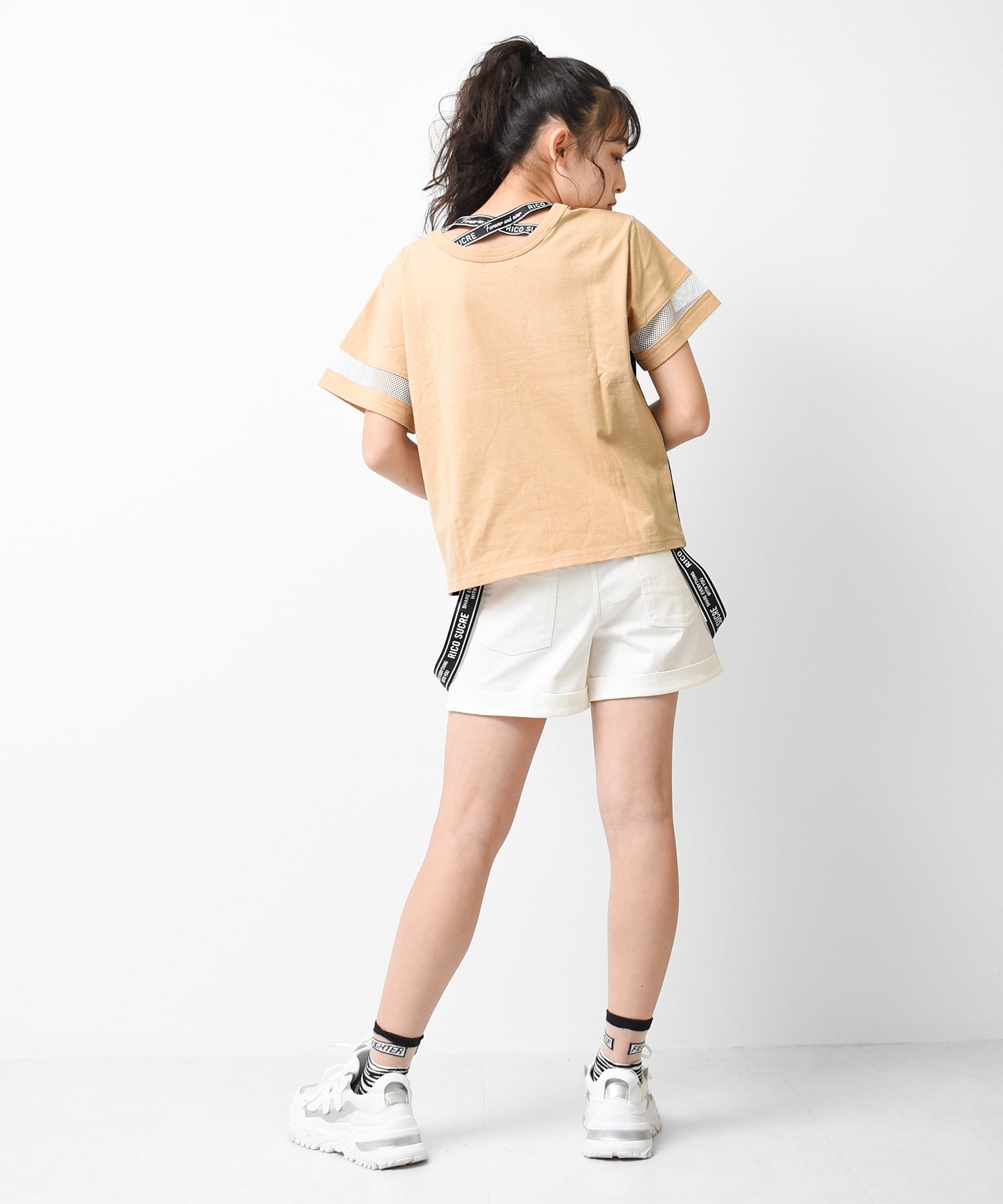 リコ シュクレ RiCO SUCRE 3段切り替えバッククロスTシャツ