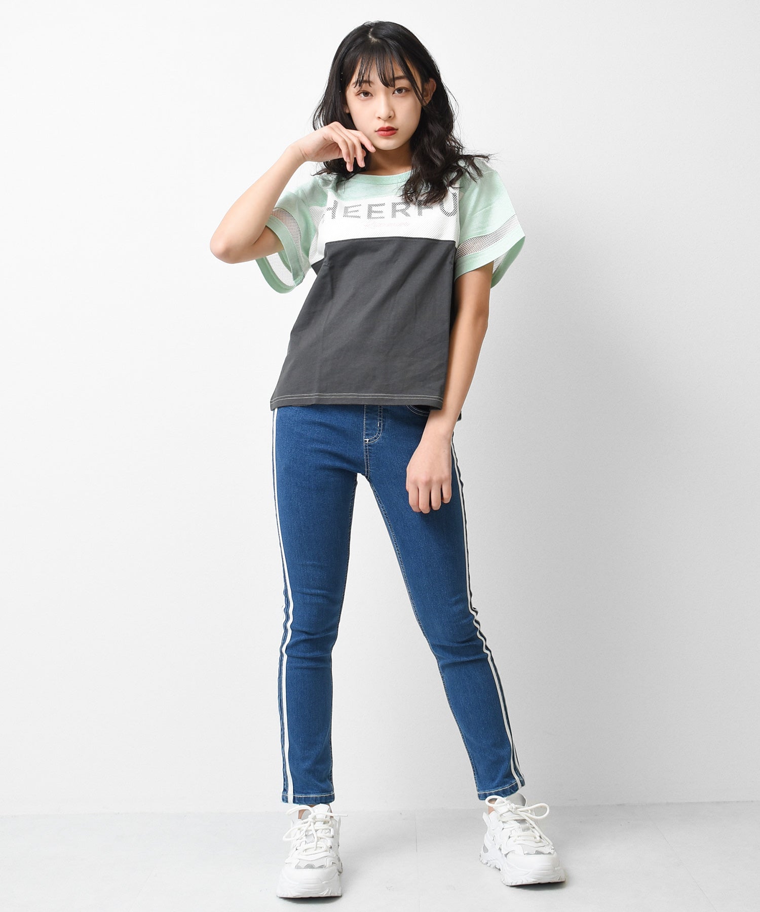 リコ シュクレ RiCO SUCRE 3段切り替えバッククロスTシャツ