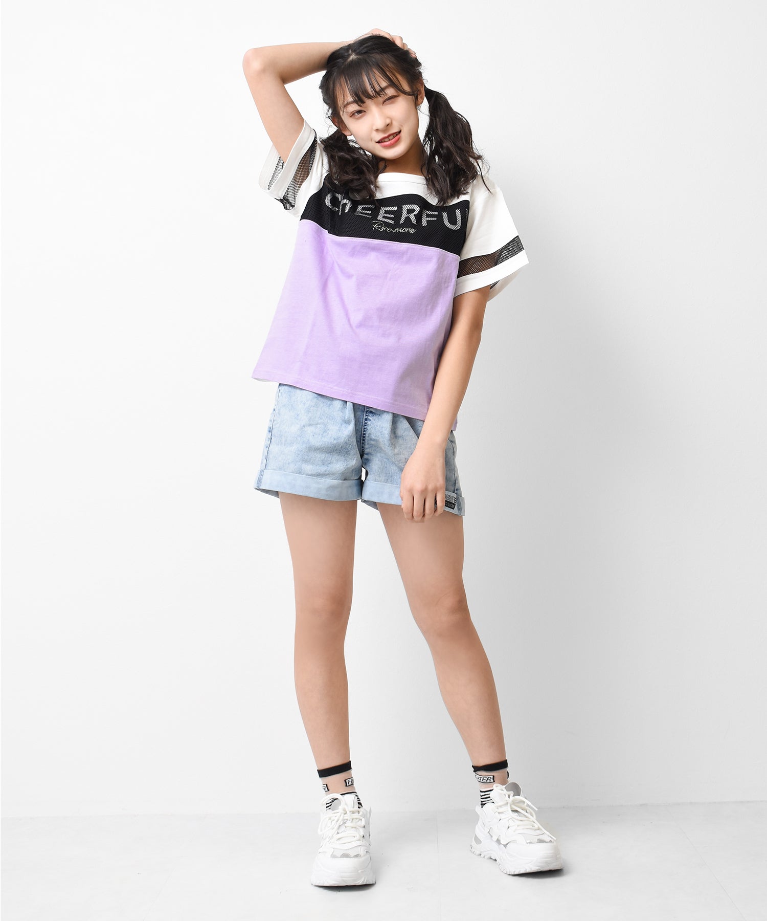 リコ シュクレ RiCO SUCRE 3段切り替えバッククロスTシャツ