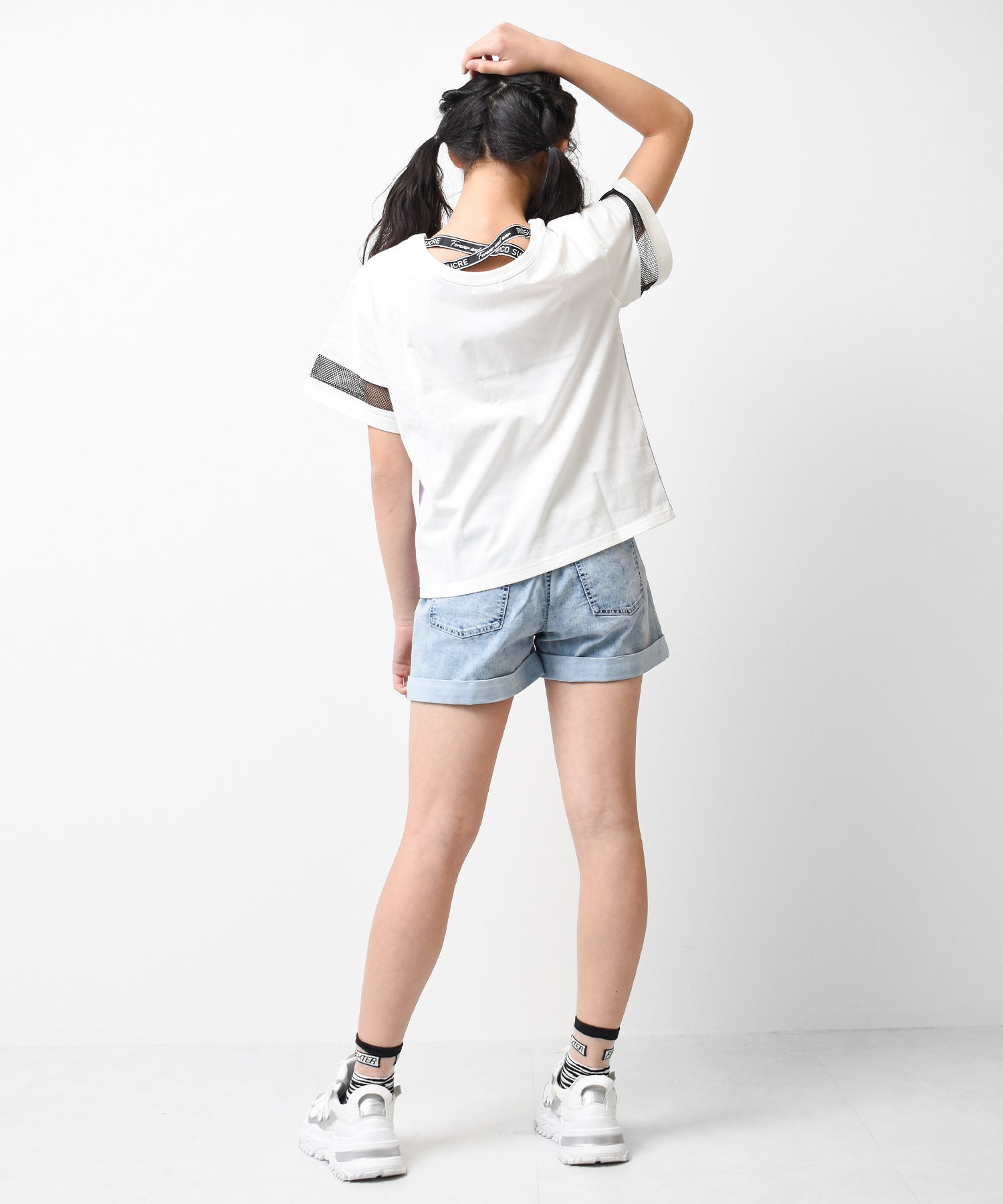 リコ シュクレ RiCO SUCRE 3段切り替えバッククロスTシャツ