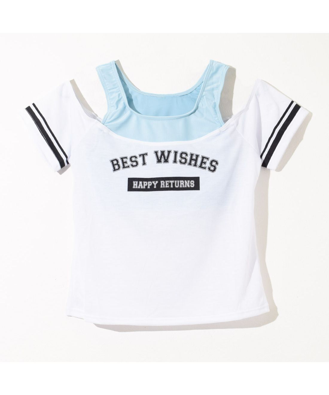 リコ シュクレ RiCO SUCRE REYESREYESキッズ肩あきTシャツ風タンキニ【返品不可商品】