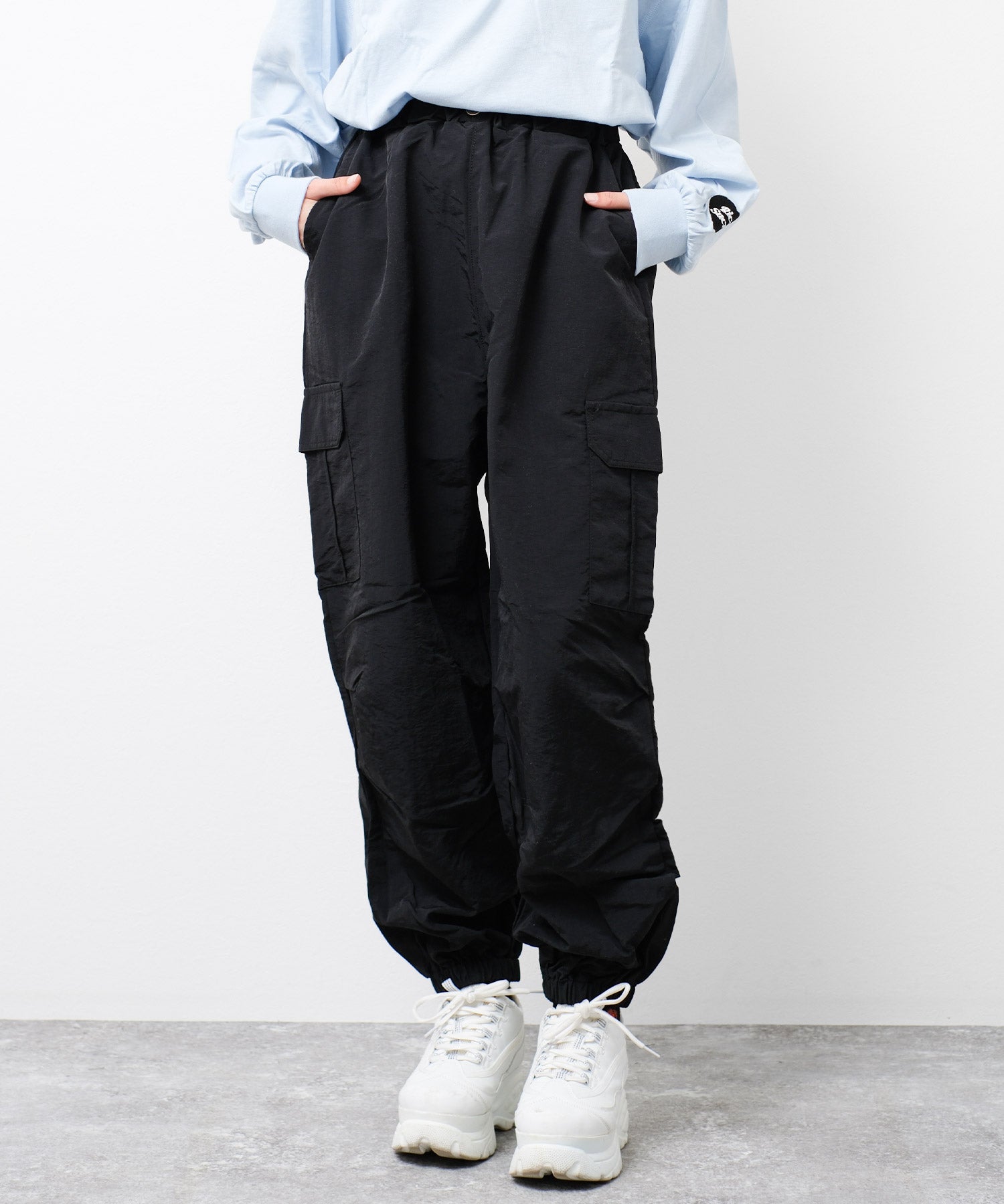 リコ シュクレ RiCO SUCRE 尼龍 cargo jogger 褲