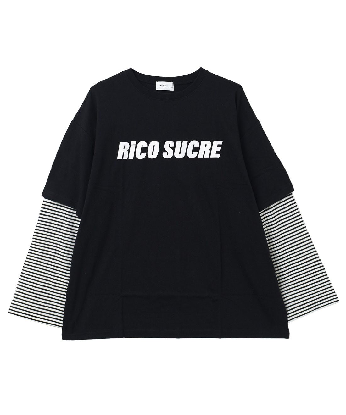 リコ シュクレ RiCO SUCRE 假層次條紋長袖T恤