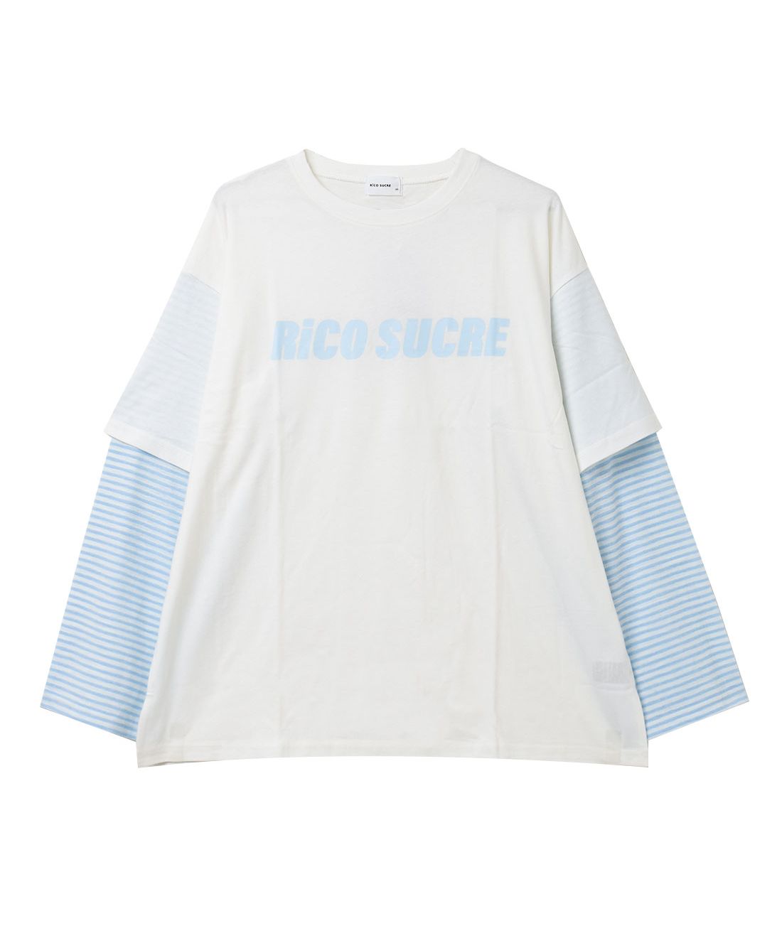 リコ シュクレ RiCO SUCRE 假層次條紋長袖T恤