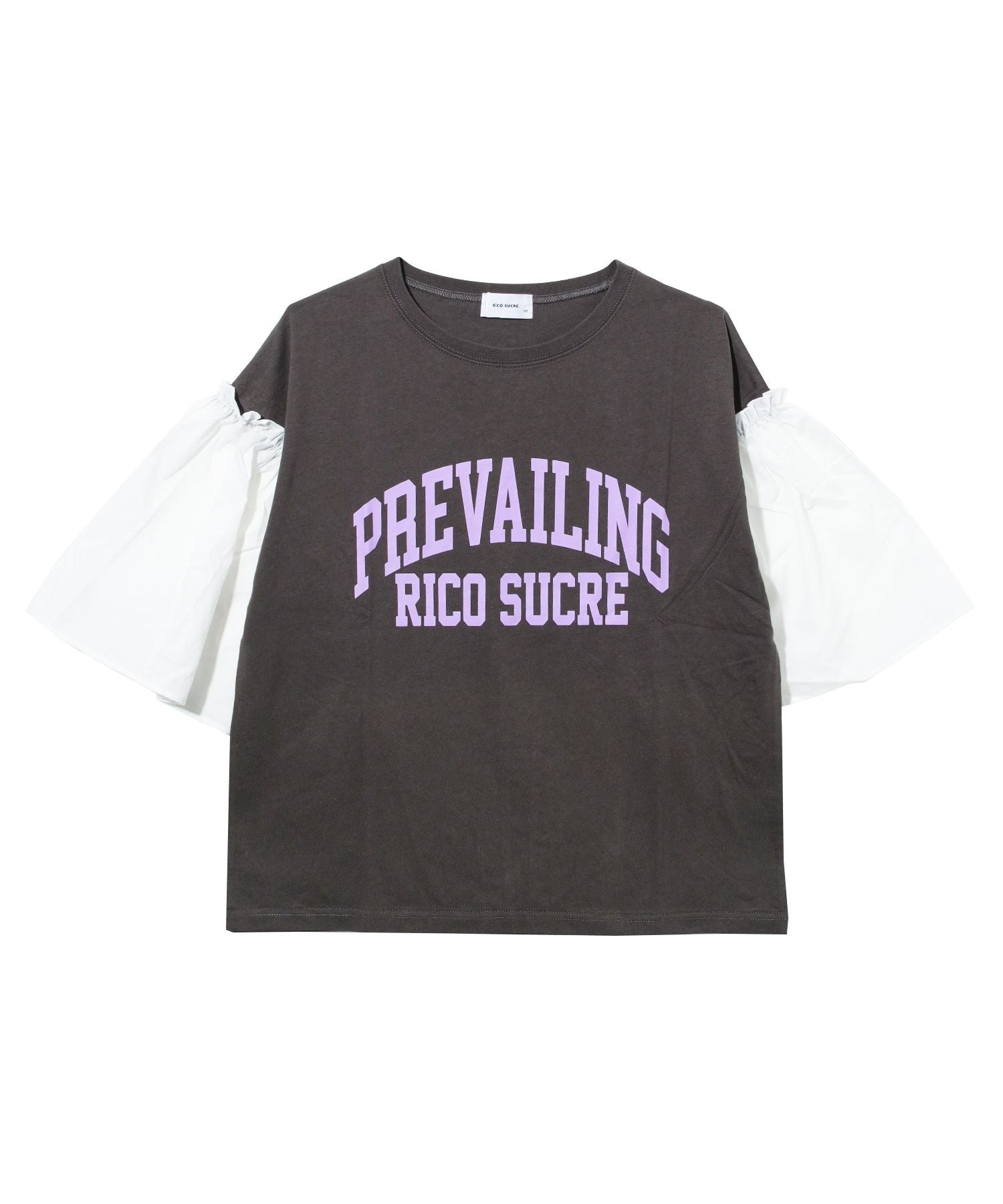 リコ シュクレ RiCO SUCRE 大學logo袖口喇叭T恤