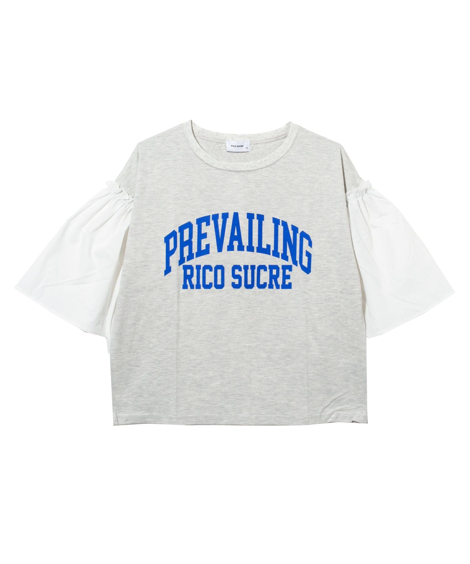 リコ シュクレ RiCO SUCRE 大學logo袖口喇叭T恤
