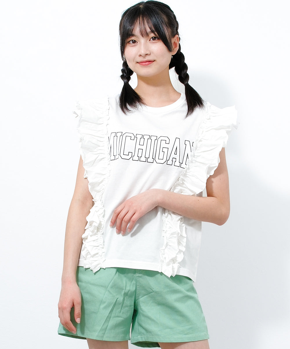 RiCO SUCRE College Logo Frill T-Shirt