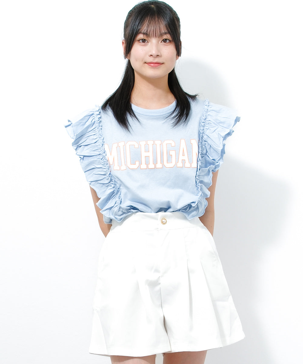 RiCO SUCRE College Logo Frill T-Shirt