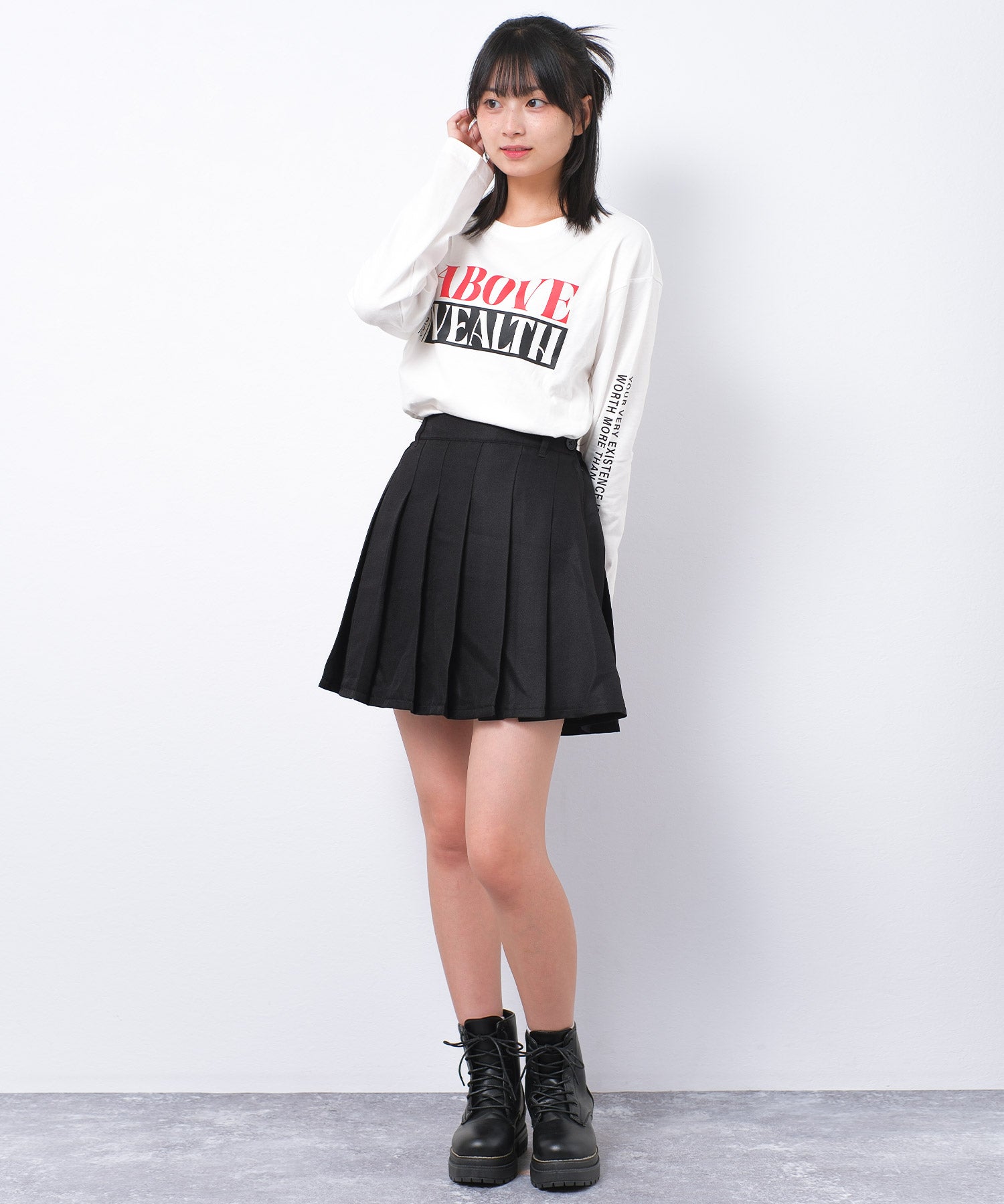 リコ シュクレ RiCO SUCRE ラバーロゴプリントロングTシャツ （オフホワイト） オフホワイト