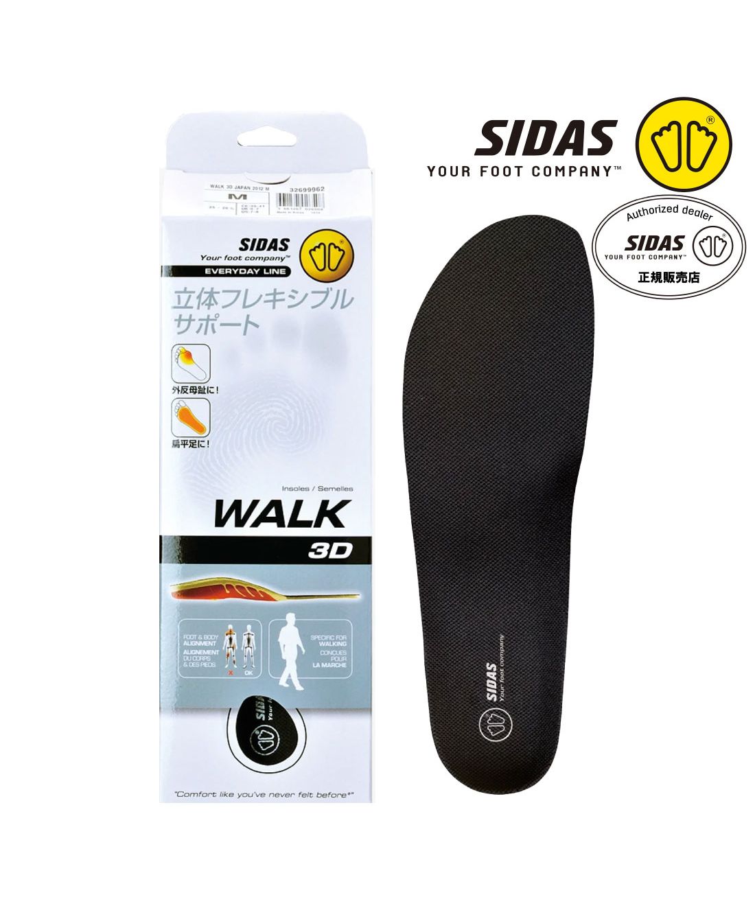 シダス SIDAS シダス SIDAS メンズ レディース ウォーク3D インソール 通勤 通学 オールラウンド アーチサポート 通気性 負担軽減 FZKーSDW3D