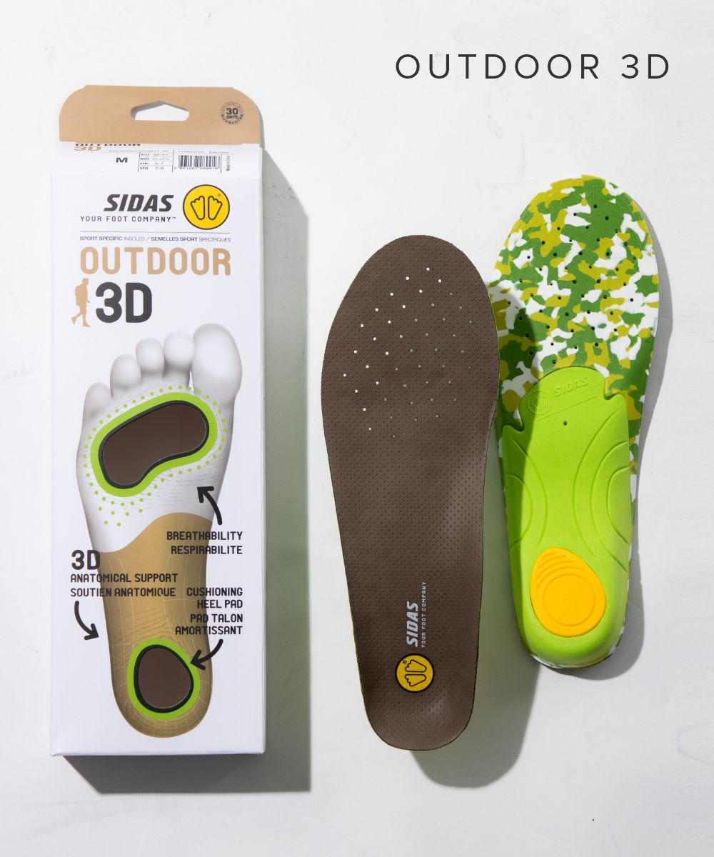 シダス SIDAS シダス SIDAS OUTDOOR 3D インソール メンズ レディース シューズ アウトドア 3D 立体形状 中敷き 衝撃吸収 高性能 安定感 サポート 通気【返品不可商品】