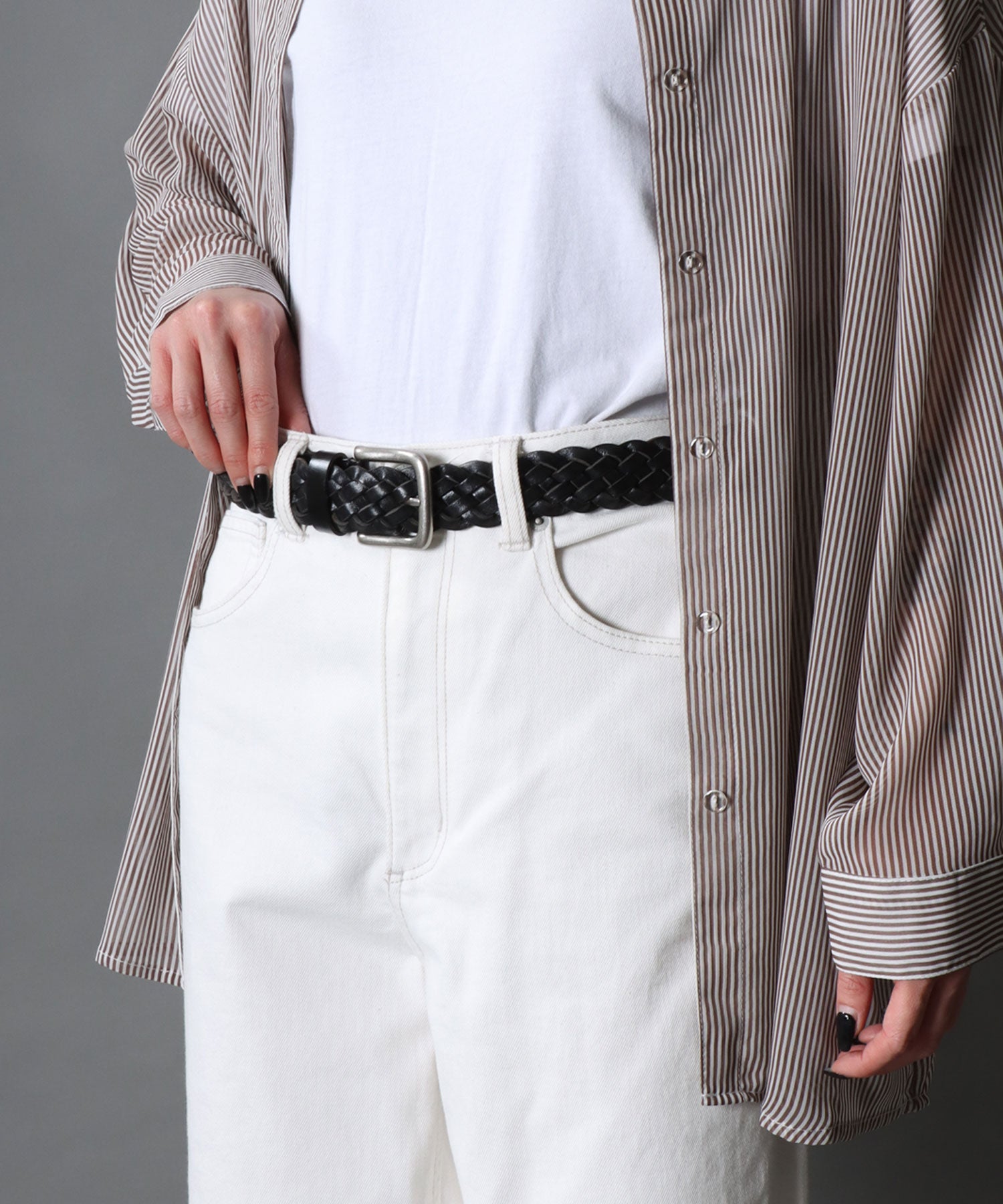 シトリー SITRY 【SITRY】【Levi's】35mm網狀皮革腰帶 革 男士 女士 腰帶 編織