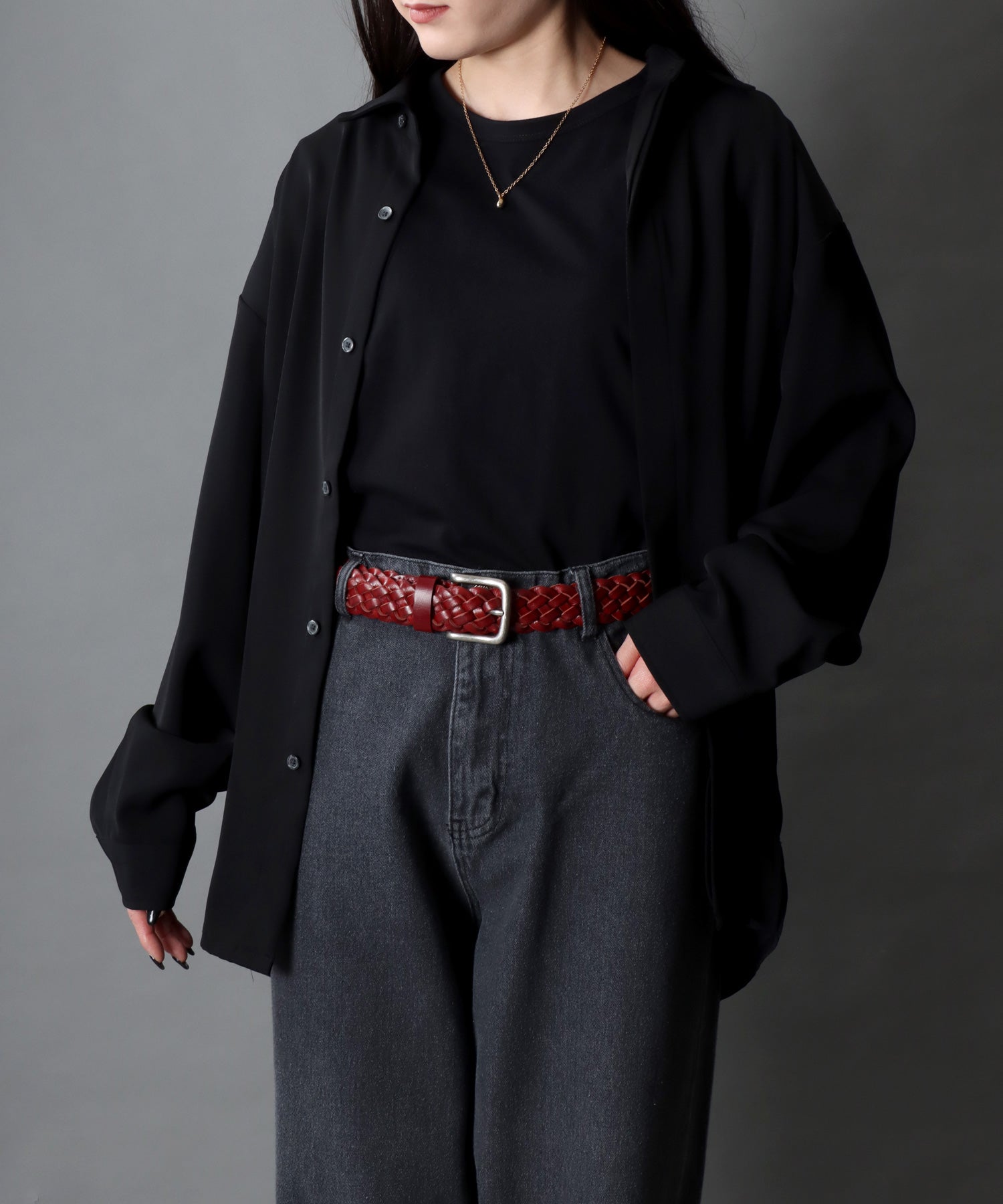 シトリー SITRY 【SITRY】【Levi's】35mm網狀皮革腰帶 革 男士 女士 腰帶 編織