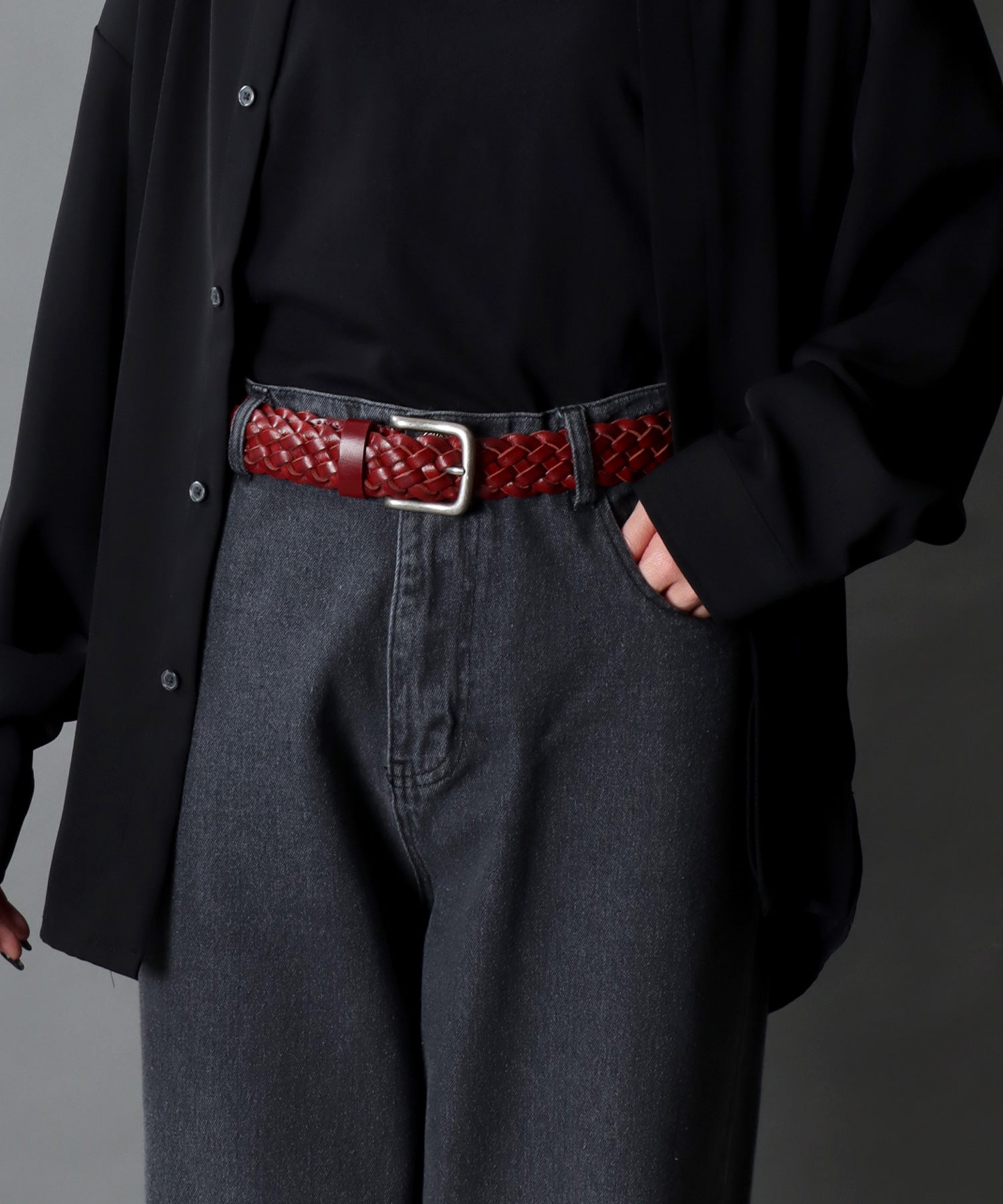 シトリー SITRY 【SITRY】【Levi's】35mm網狀皮革腰帶 革 男士 女士 腰帶 編織