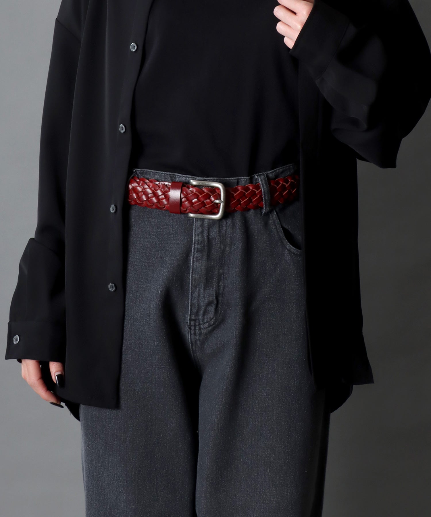 シトリー SITRY 【SITRY】【Levi's】35mm網狀皮革腰帶 革 男士 女士 腰帶 編織