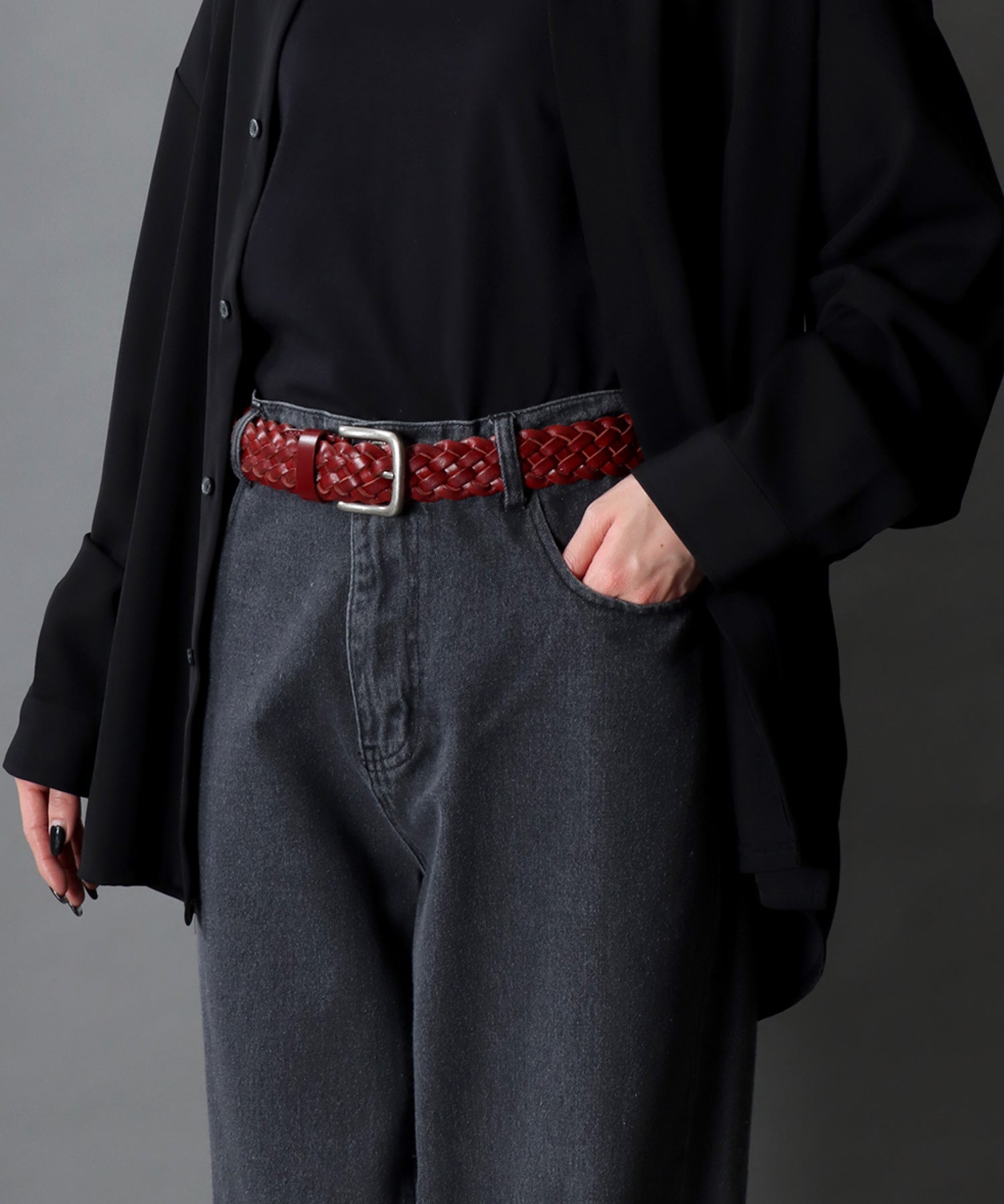 シトリー SITRY 【SITRY】【Levi's】35mm網狀皮革腰帶 革 男士 女士 腰帶 編織