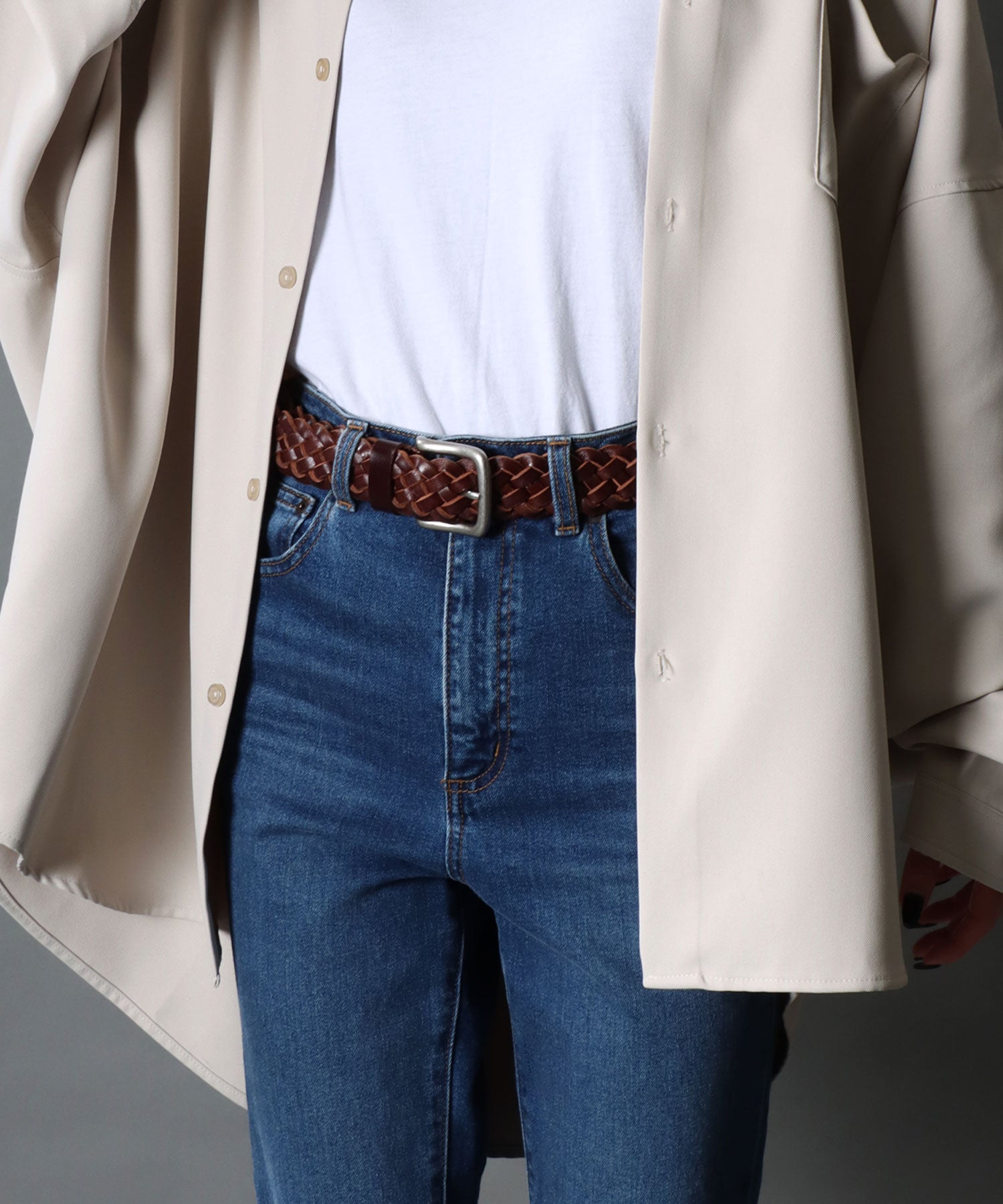 シトリー SITRY 【SITRY】【Levi's】35mm網狀皮革腰帶 革 男士 女士 腰帶 編織