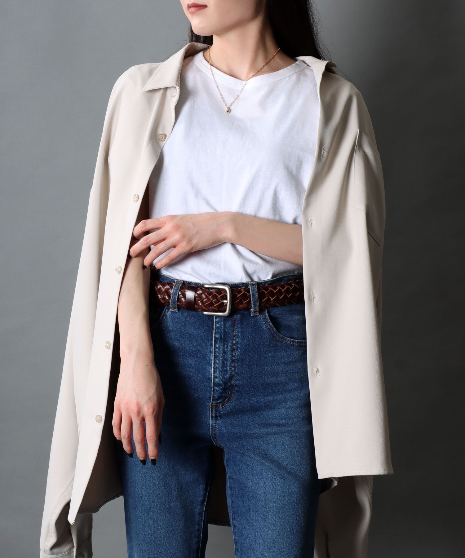 シトリー SITRY 【SITRY】【Levi's】35mm網狀皮革腰帶 革 男士 女士 腰帶 編織