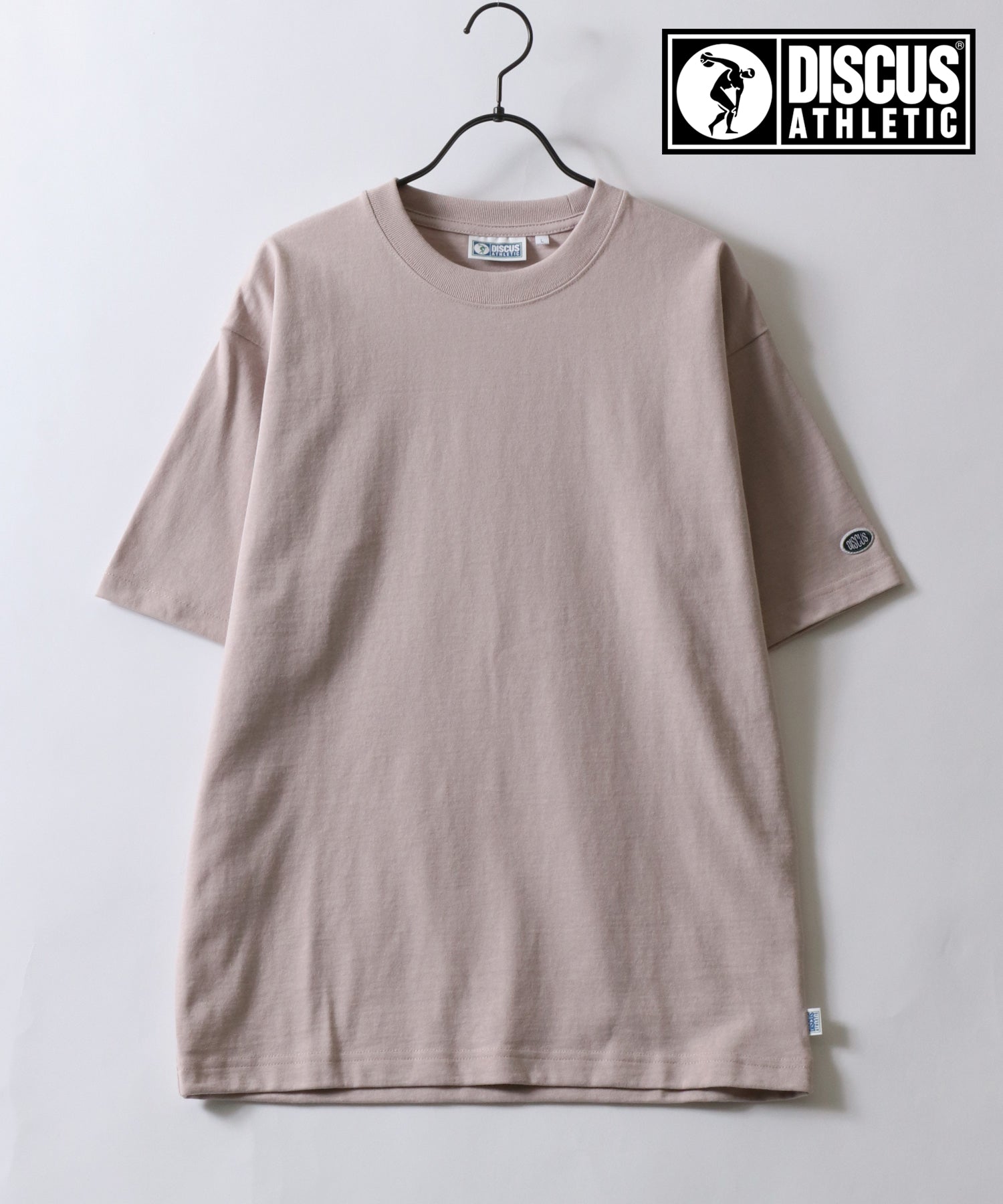シトリー SITRY DISCUS/ディスカス USAコットン ヘビーウェイト オーバーサイズ Tスウェット Tトレーナー 半袖Tシャツ （ピンクベージュ） ピンクベージュ
