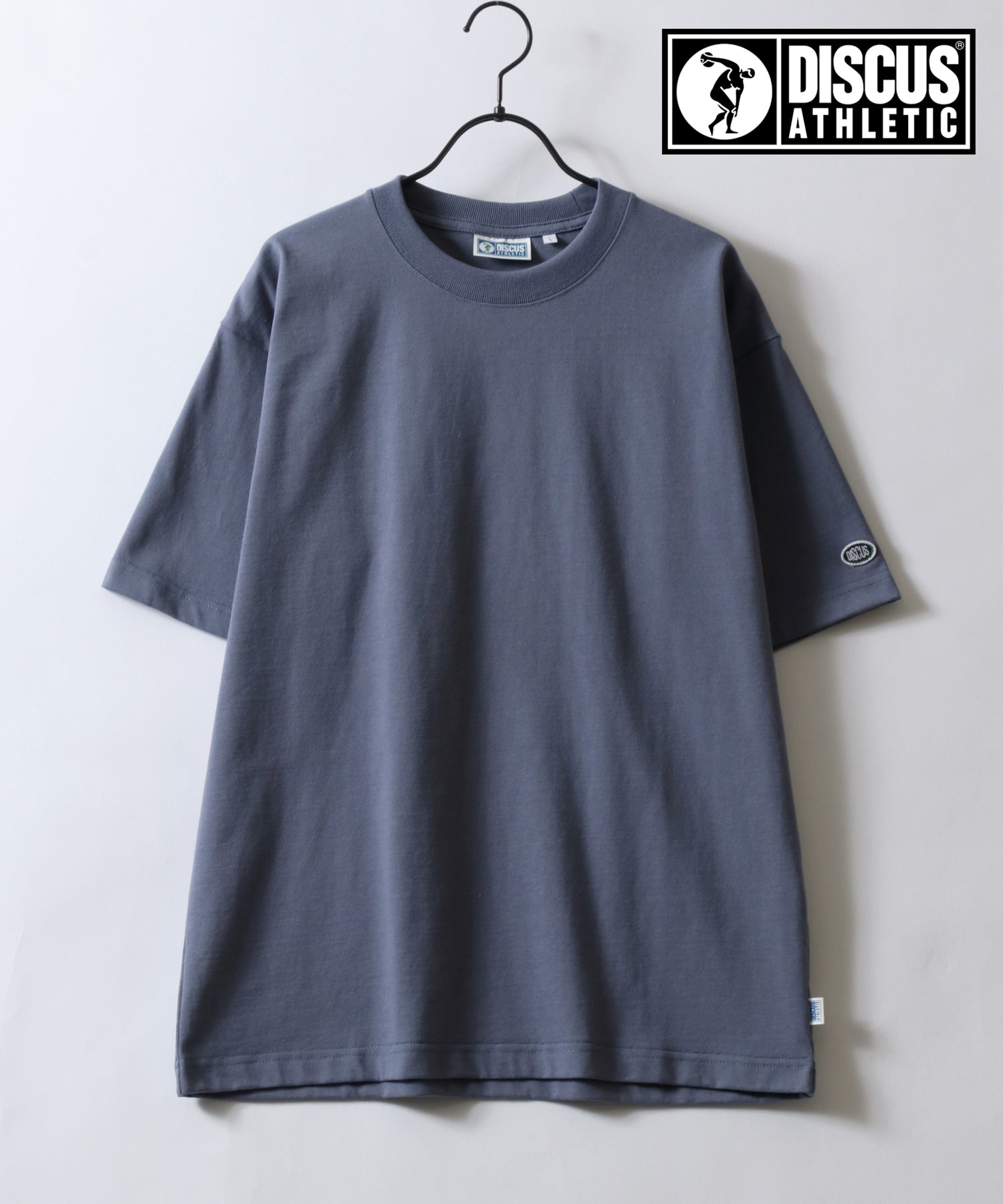 シトリー SITRY DISCUS/ディスカス USAコットン ヘビーウェイト オーバーサイズ Tスウェット Tトレーナー 半袖Tシャツ （グレイッシュブルー） グレイッシュブルー