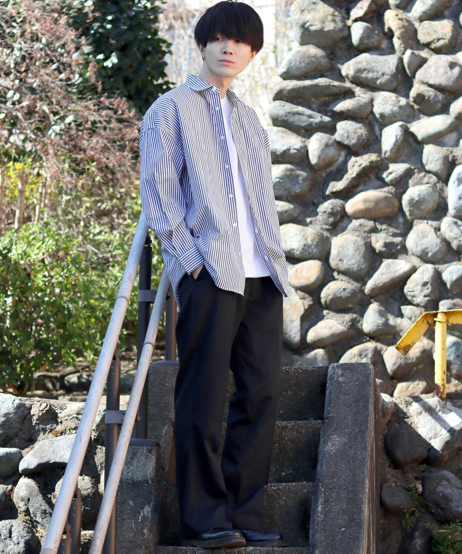 シトリー SITRY 【SITRY】オーバーサイズ ドロップショルダー ブロード シャツ メンズ 長袖シャツ おしゃれ きれいめ