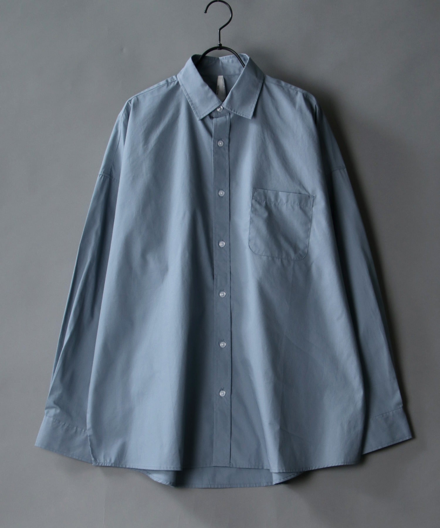 シトリー SITRY 【SITRY】オーバーサイズ ドロップショルダー ブロード シャツ メンズ 長袖シャツ おしゃれ きれいめ,サックス