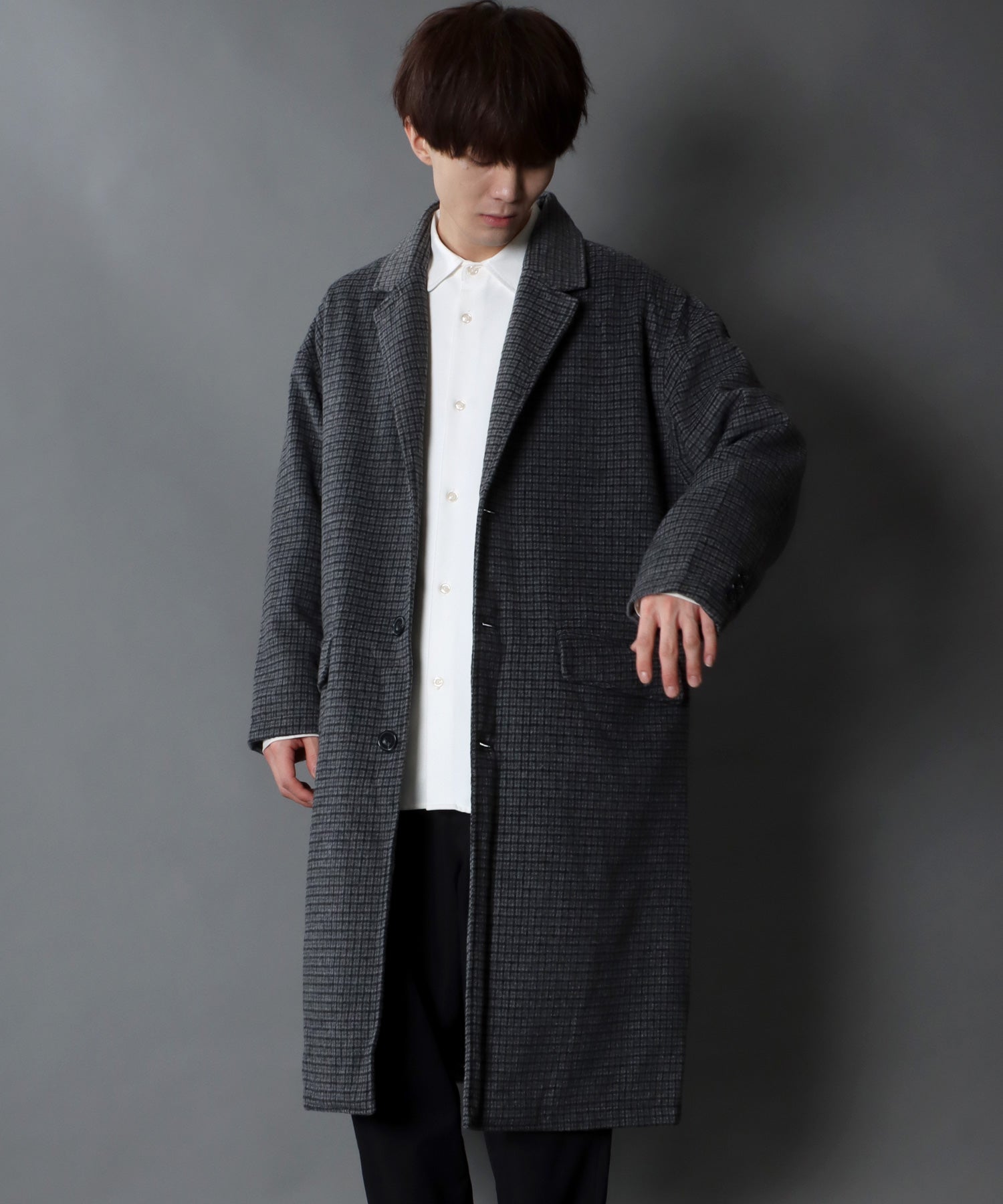 SITRY Oversized Shaggy Wool Chester Coat Outer Coat