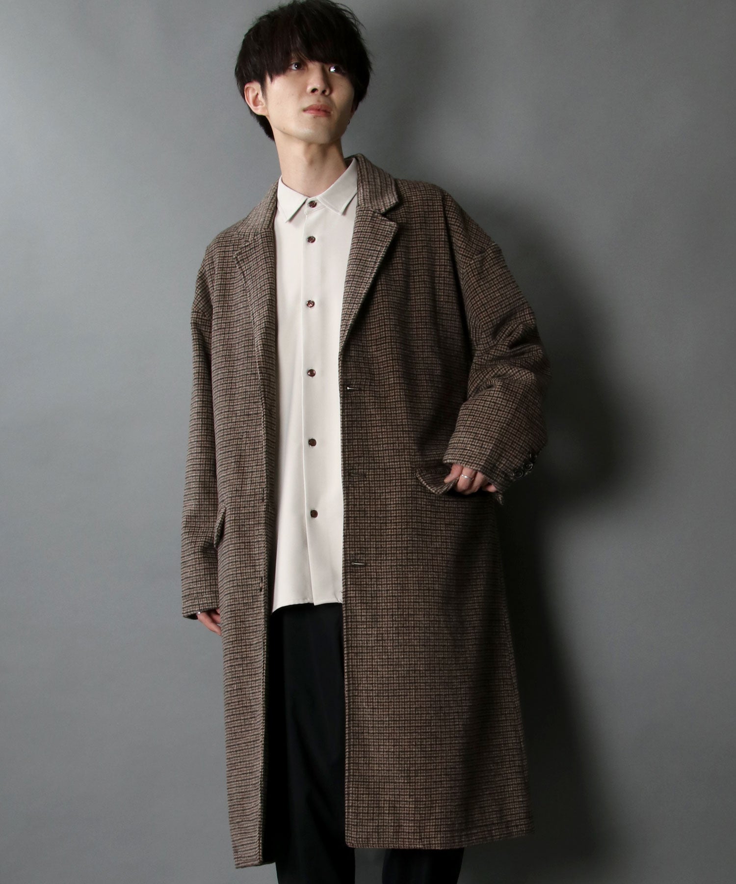 SITRY Oversized Shaggy Wool Chester Coat Outer Coat