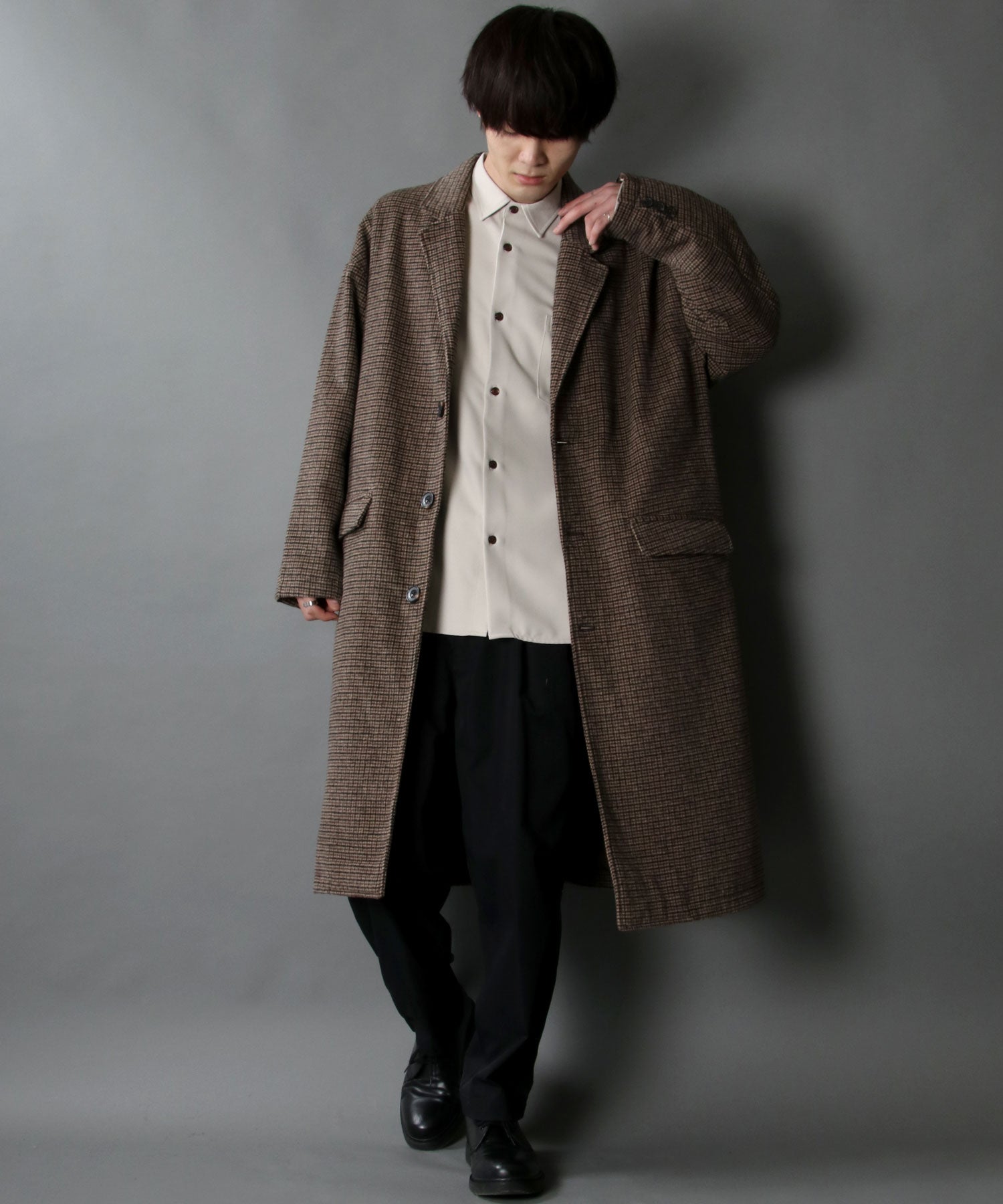 SITRY Oversized Shaggy Wool Chester Coat Outer Coat