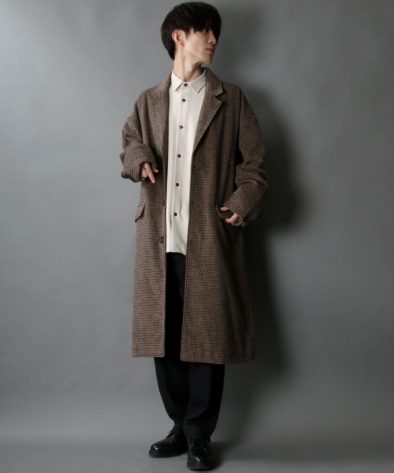 SITRY Oversized Shaggy Wool Chester Coat Outer Coat