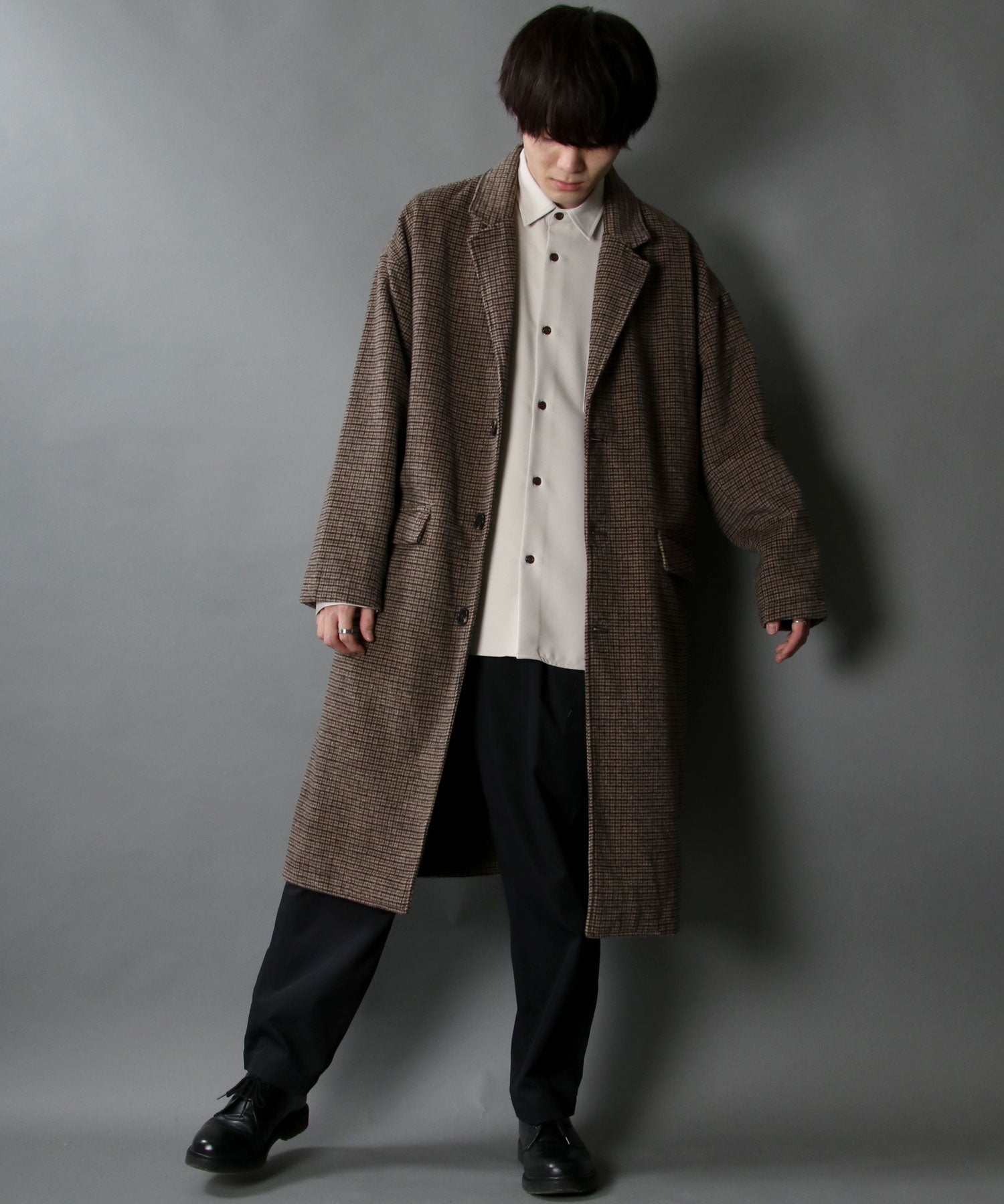 SITRY Oversized Shaggy Wool Chester Coat Outer Coat
