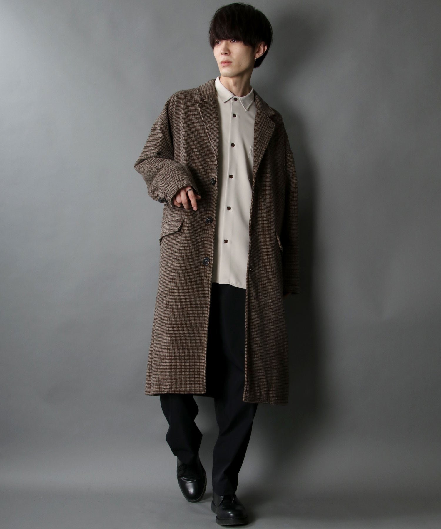 SITRY Oversized Shaggy Wool Chester Coat Outer Coat