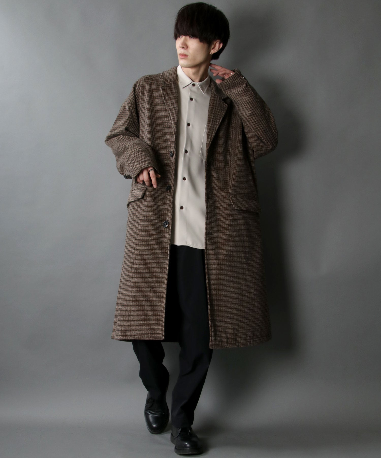 SITRY Oversized Shaggy Wool Chester Coat Outer Coat