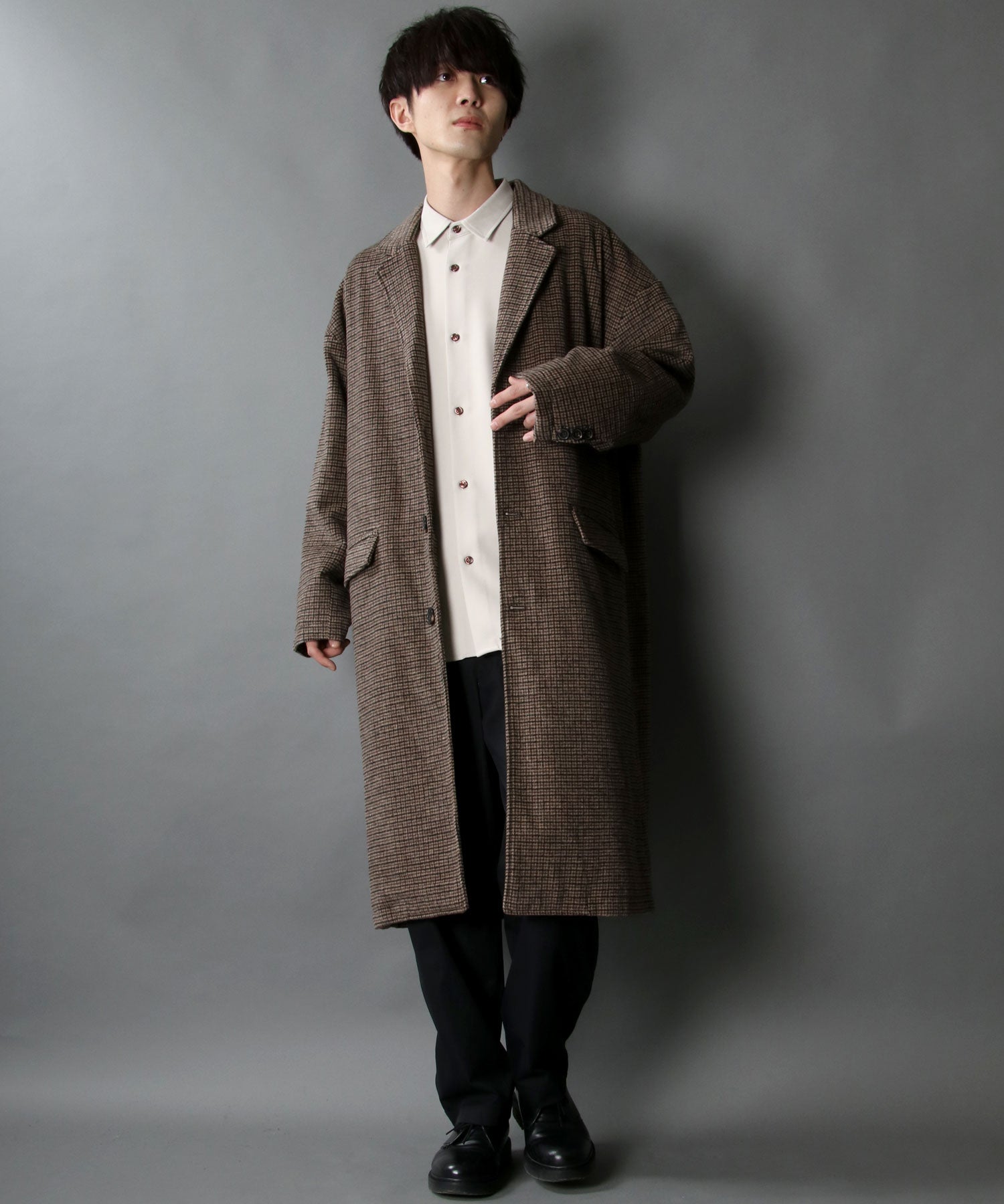 SITRY Oversized Shaggy Wool Chester Coat Outer Coat