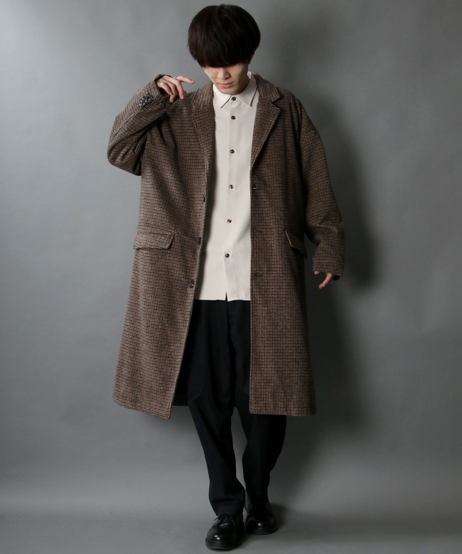 SITRY Oversized Shaggy Wool Chester Coat Outer Coat