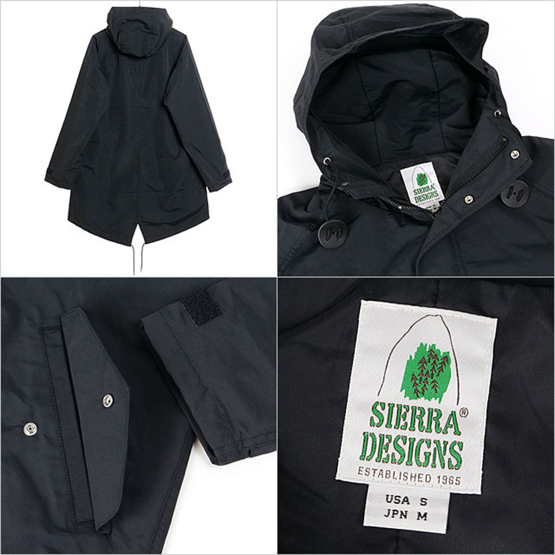シエラデザインズ SIERRA DESIGNS SIERRA DESIGNS FISHTAIL PARKA Black [621008 FW24]