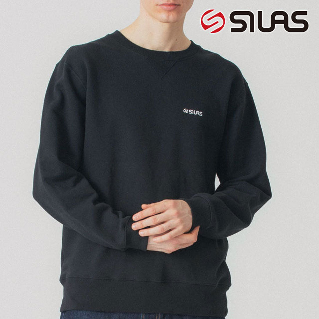 サイラス SILAS CLASSIC CREWNECK SWEAT BLACK [110251012003 SS25]