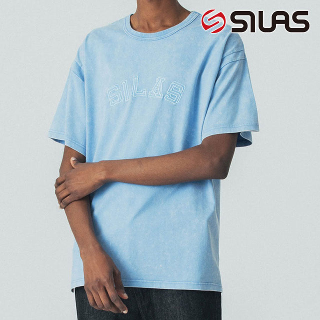 サイラス SILAS POWDER PROCESSING DYED S/S TEE BLUE [110252011005] （BLUE） BLUE
