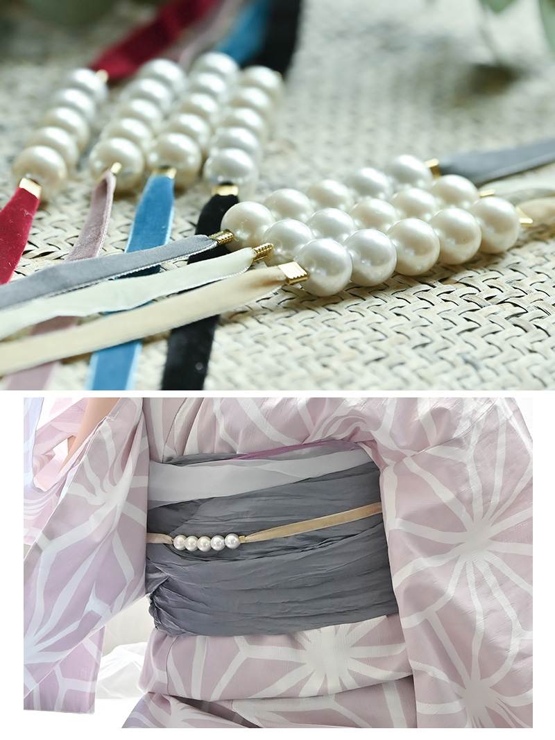 Ryuyu Rew-You Yukata Obi Cord Yukata Velour Pearl Cute Elegant High Quality Color Variations Looks Expensive Cabaret
