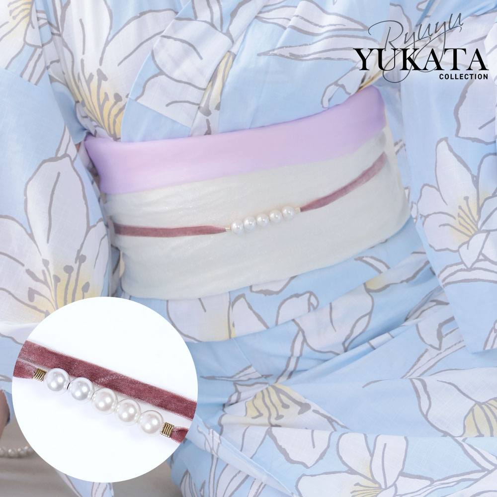 Ryuyu Rew-You Yukata Obi Cord Yukata Velour Pearl Cute Elegant High Quality Color Variations Looks Expensive Cabaret