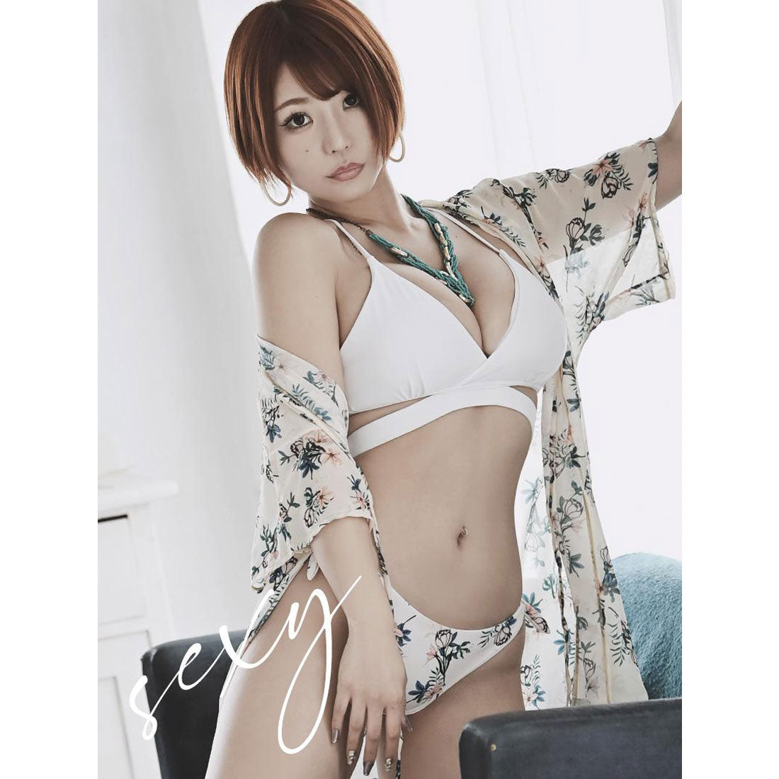 リューユ Rew-You Ryuyu ガウン付き レディース水着 水着 海外セレブ風 インポート【返品不可商品】 （ホワイト） ホワイト